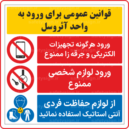 80295 - قوانین عمومی برای ورود به واحد آئروسل -Fa-min