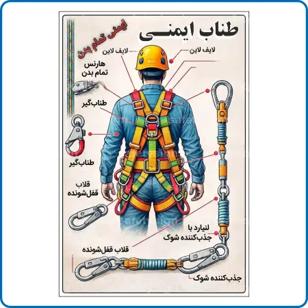 90440 - طناب ایمنی - ایمنی تمام بدن 90440 - طناب ایمنی - ایمنی تمام بدن - Image 1