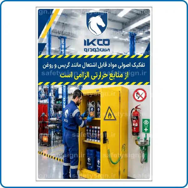 79994 - تفکیک اصولی مواد قابل اشتعال مانند گریس روغن از منابع حرارتی الزامی است 79994 - تفکیک اصولی مواد قابل اشتعال مانند گریس روغن از منابع حرارتی الزامی است - تصویر 1